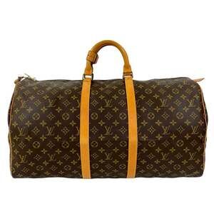 LOUIS VUITTON Brown Leather Boston Bag